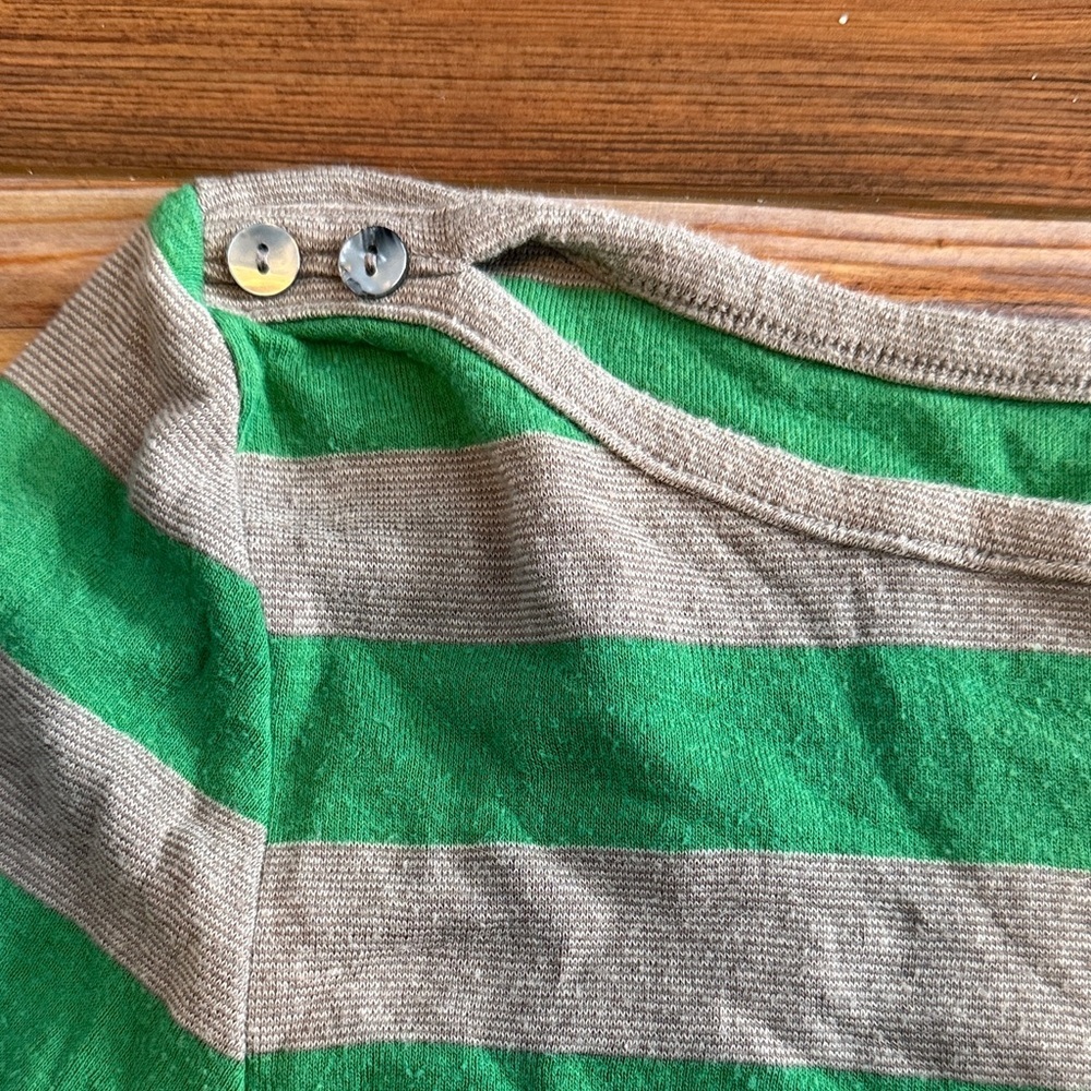 Old Navy Green and Gray Striped Top - Picture 3 of 3